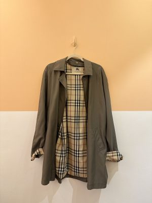 Parka alongada cinza Burberry G