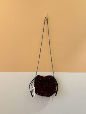 Bolsa saco paetês vinho Thag