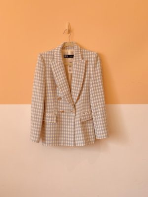 Blazer azul tweed Zara PP
