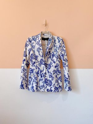 Blazer off estampa azul Zara P