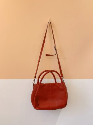 Bolsa tiracolo vermelha couro