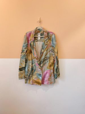 Blazer esstampado folhas Farm M