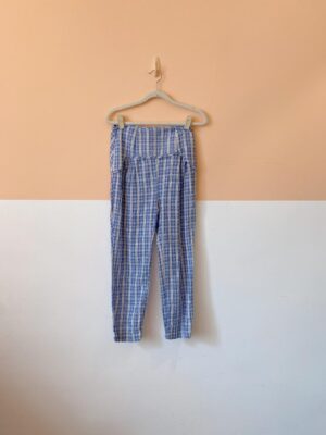 Calça xadrez azul Gaitee PP