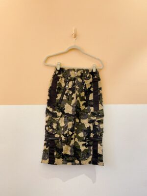 Saia midi estampa camuflada NV 36