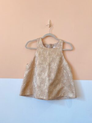 Blusa dourada textura Julia Golldenzon 40