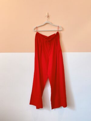 Calça pantalona vermelha Zara G