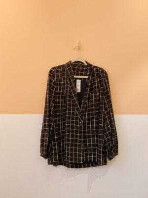 Blazer preto grid Dress To M