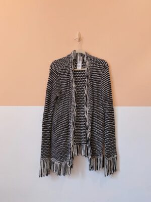 Cardigan tricot p&b franjas Animale G