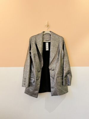 Blazer brilhoso prateado NXT LVL 36