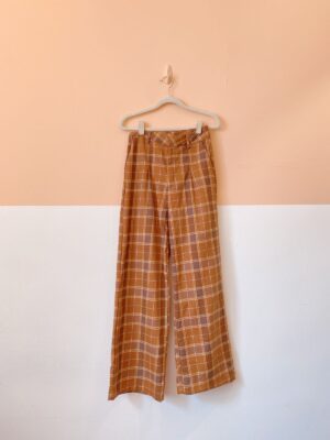 Calça xadrez marrom Renner 36