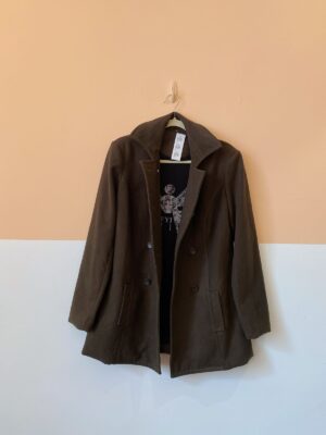 Sobretudo lã verde FYI 40