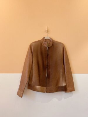 Jaqueta marrom couro pele M