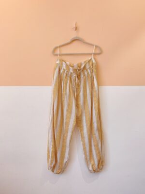 Calça aladim listras amarelas Cris Barros 40