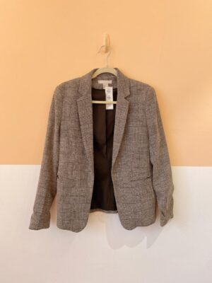 Blazer cinza xadrez H&M 38