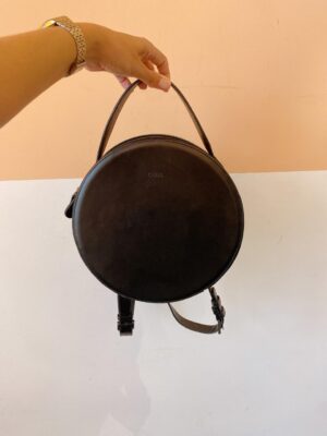 Mochila redonda preta Orna