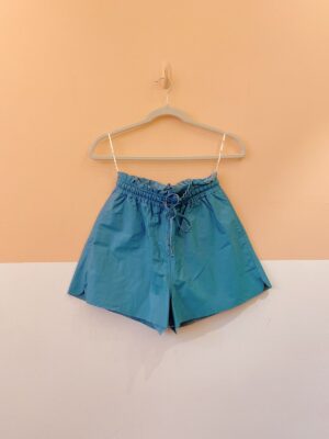 Short azul couro Aquarella 38