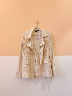 Jaqueta off suede franjas Oh, Boy! M