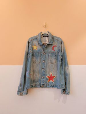 Jaqueta jeans bordados Karamello G