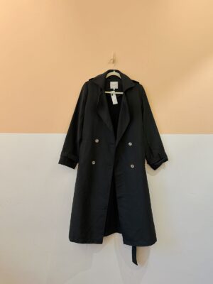 Sobretudo preto Shoulder P